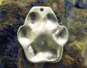Paw Print Silhouette Pendant
